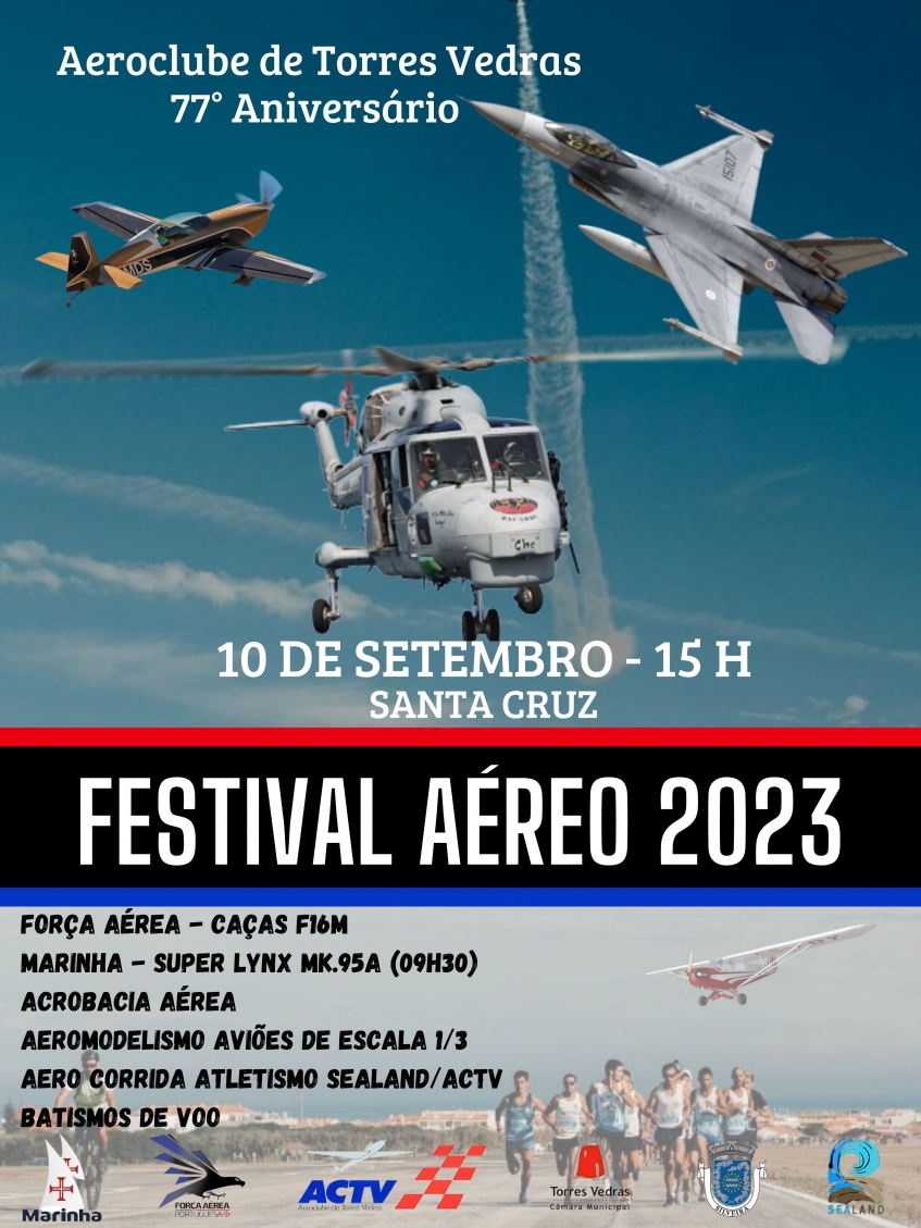 10 de Setembro de 2023 - Comemorações do 77.º Aniversário do Aeroclube de Torres Vedras.